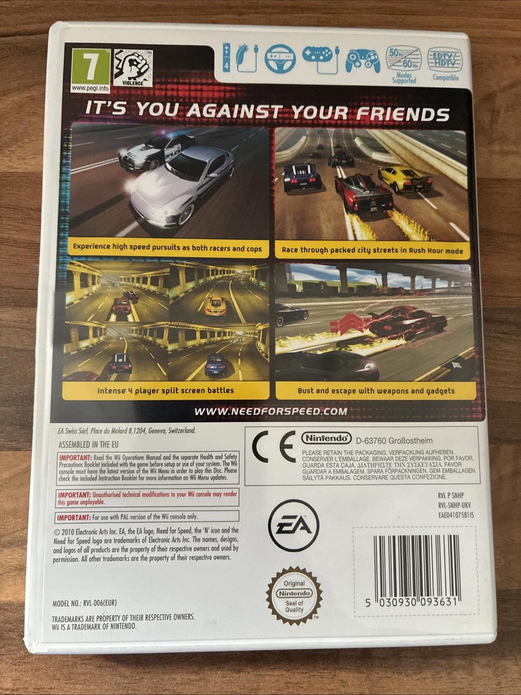 Need for Speed: Hot Pursuit (Nintendo Wii, 2010) - European Version