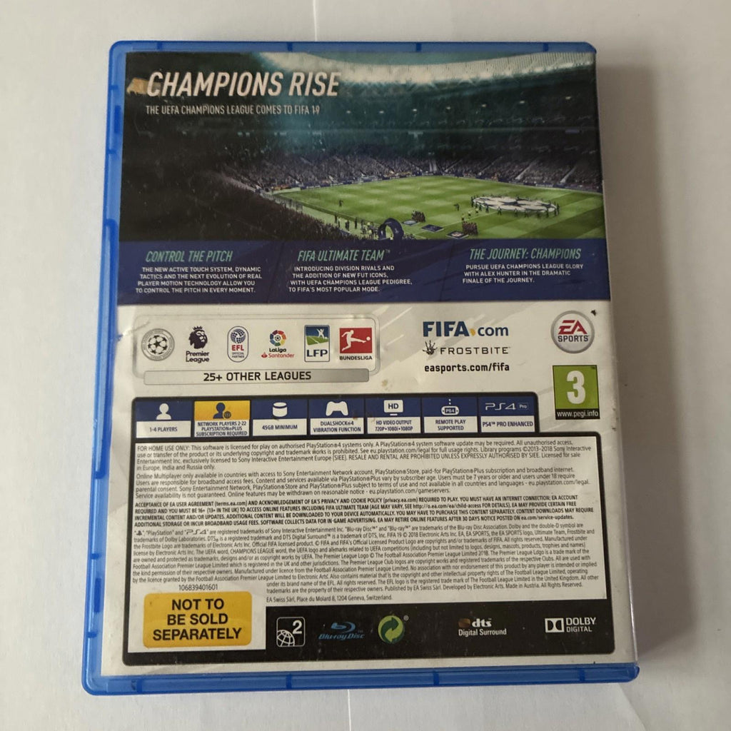 FIFA 19 (PlayStation 4, 2018) In Very Good Condition
