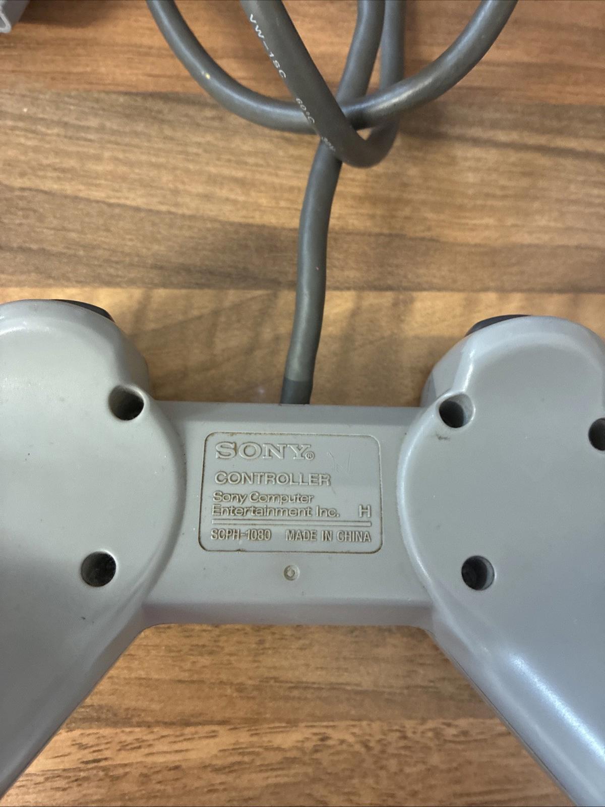 PS1 Controller Official Grey SCPH-1080 Genuine Tested Game Pad Sony Playstation