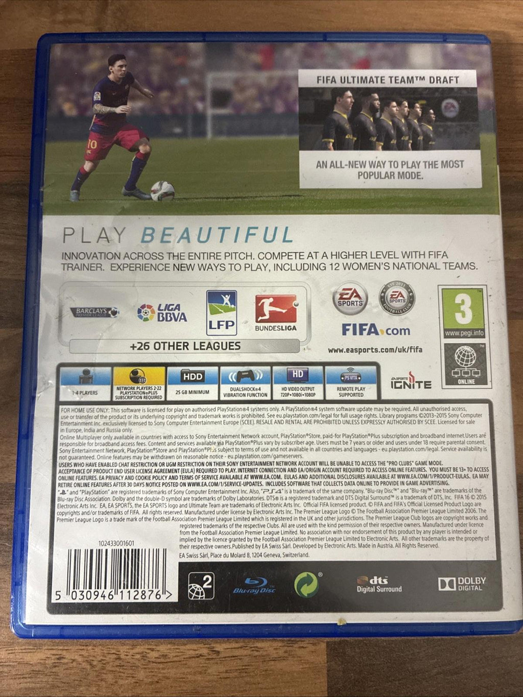 FIFA 16 (Sony PlayStation 4, 2015) PS4 Game In Very Good Condition