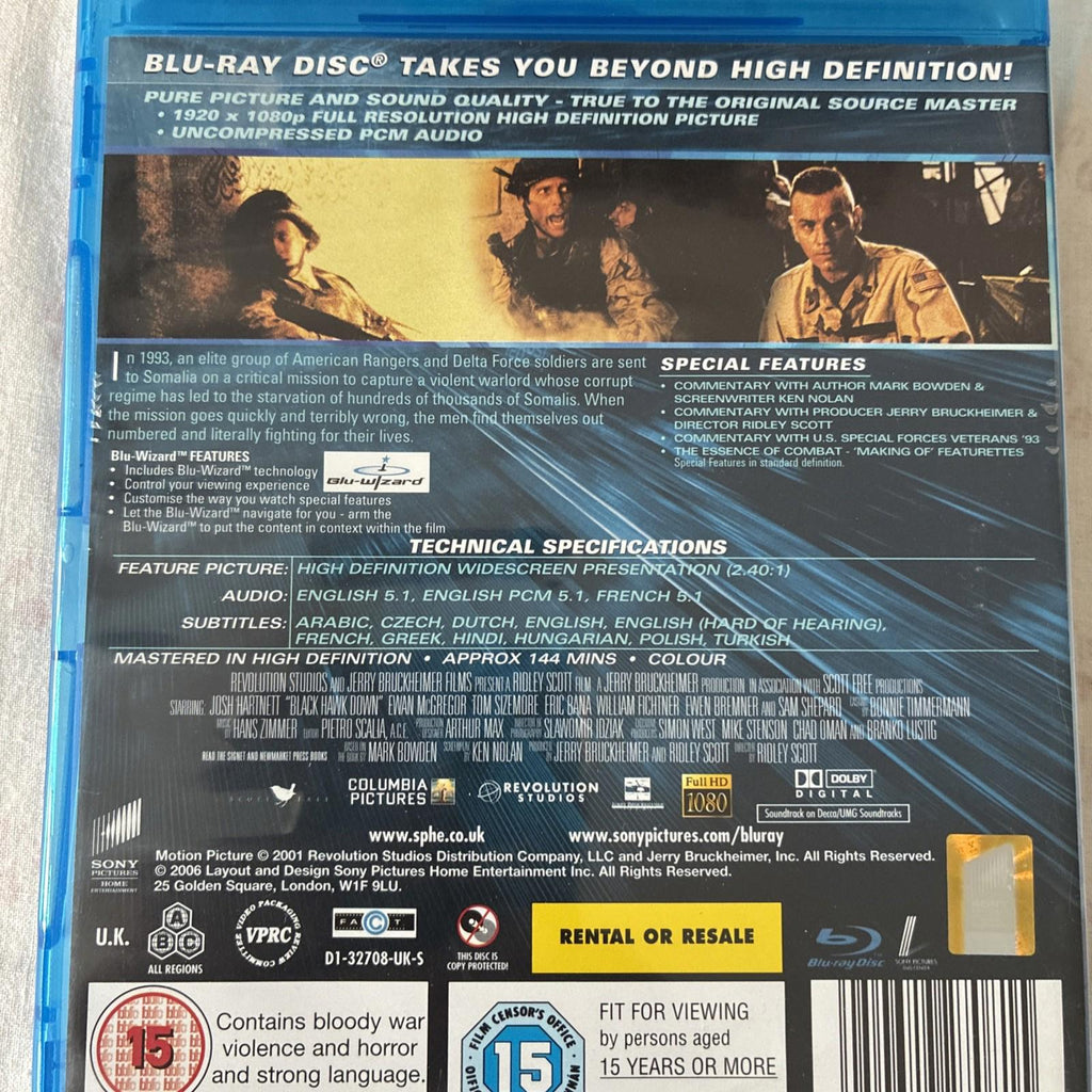 Black Hawk Down (Blu-ray, 2007)
