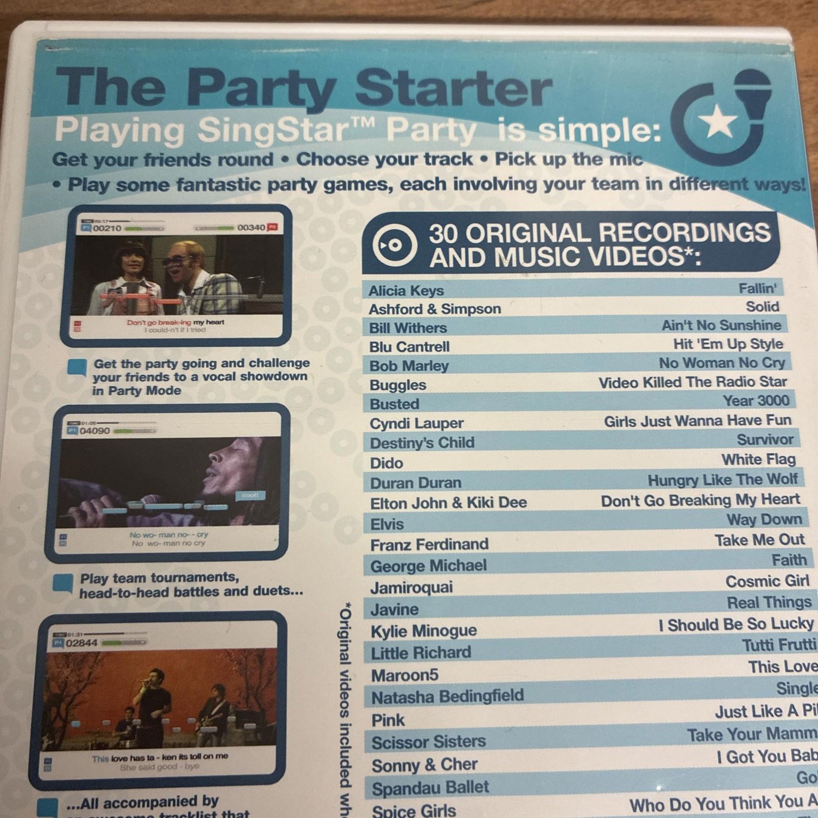 SingStar Party PlayStation 2, PS2, PAL) Complete with Manual — Tested & Working