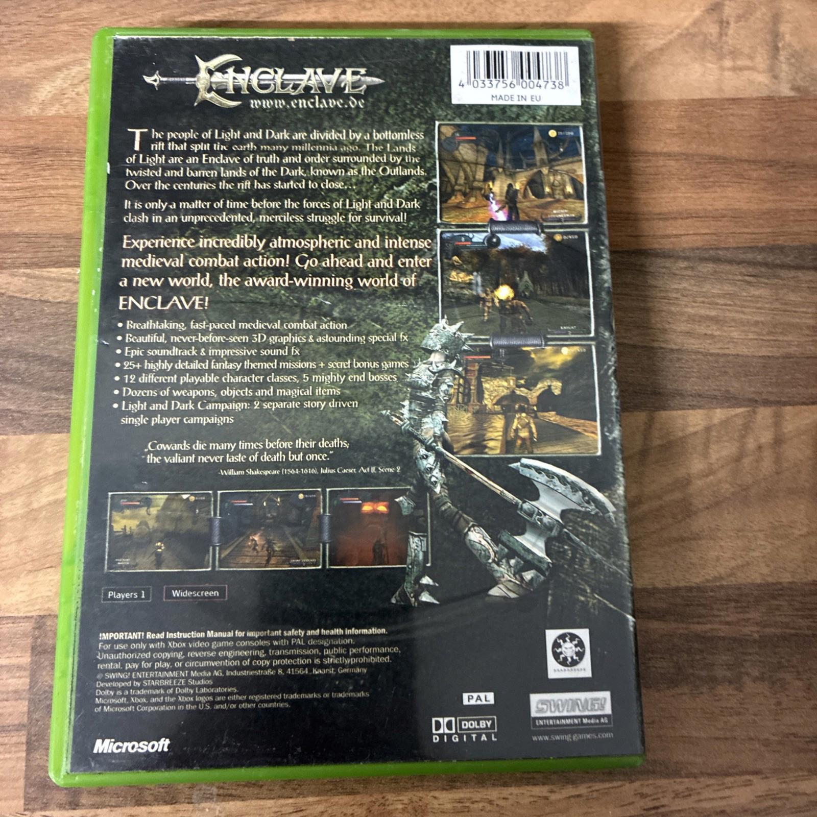 Enclave (Microsoft Original Xbox, 2002) PAL Complete