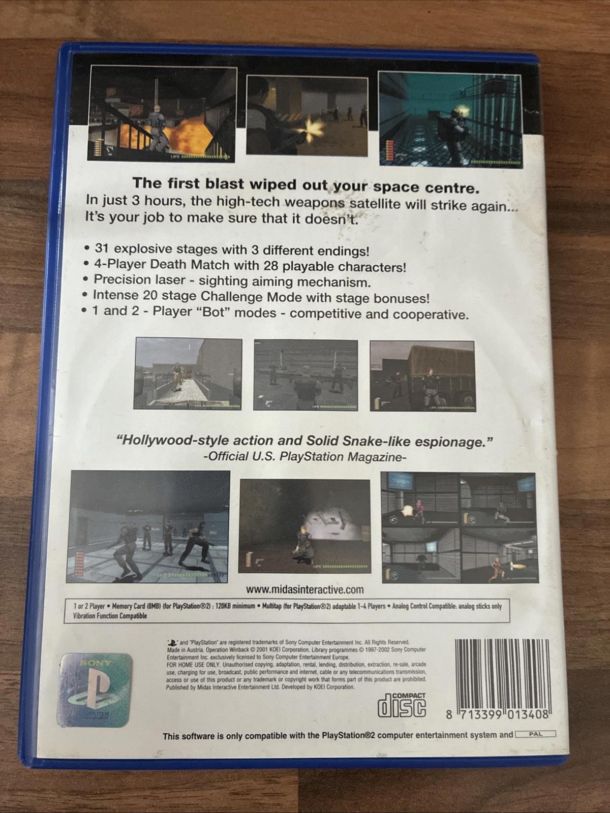 Operation Winback PlayStation 2 PS2  O Manual In VGC